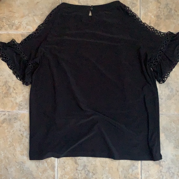 Coco y Club Cold Shoulder Black Top Size XXL - Picture 6 of 7